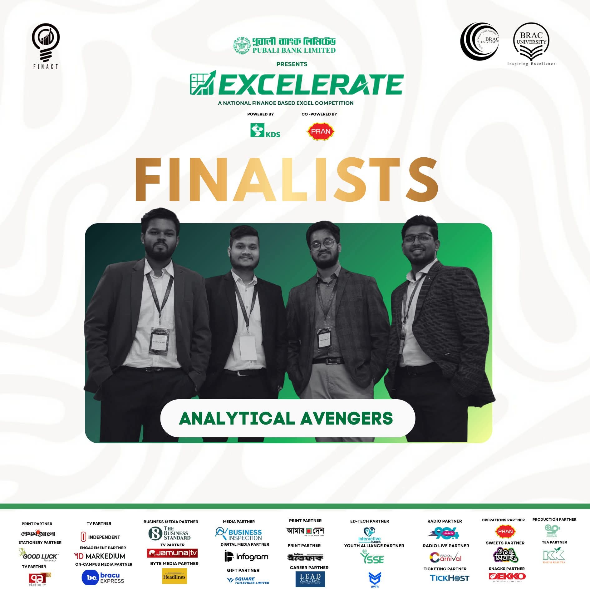 Green Business School Team ‘Analytical Avengers’ Selected as Finalist in Excelerate Competition