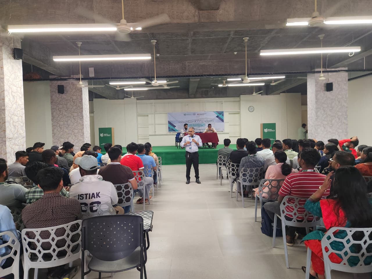 Successful Completion of the "Meet the Chairperson" with First Semester Students before Midterm Examination (Fall 2025)