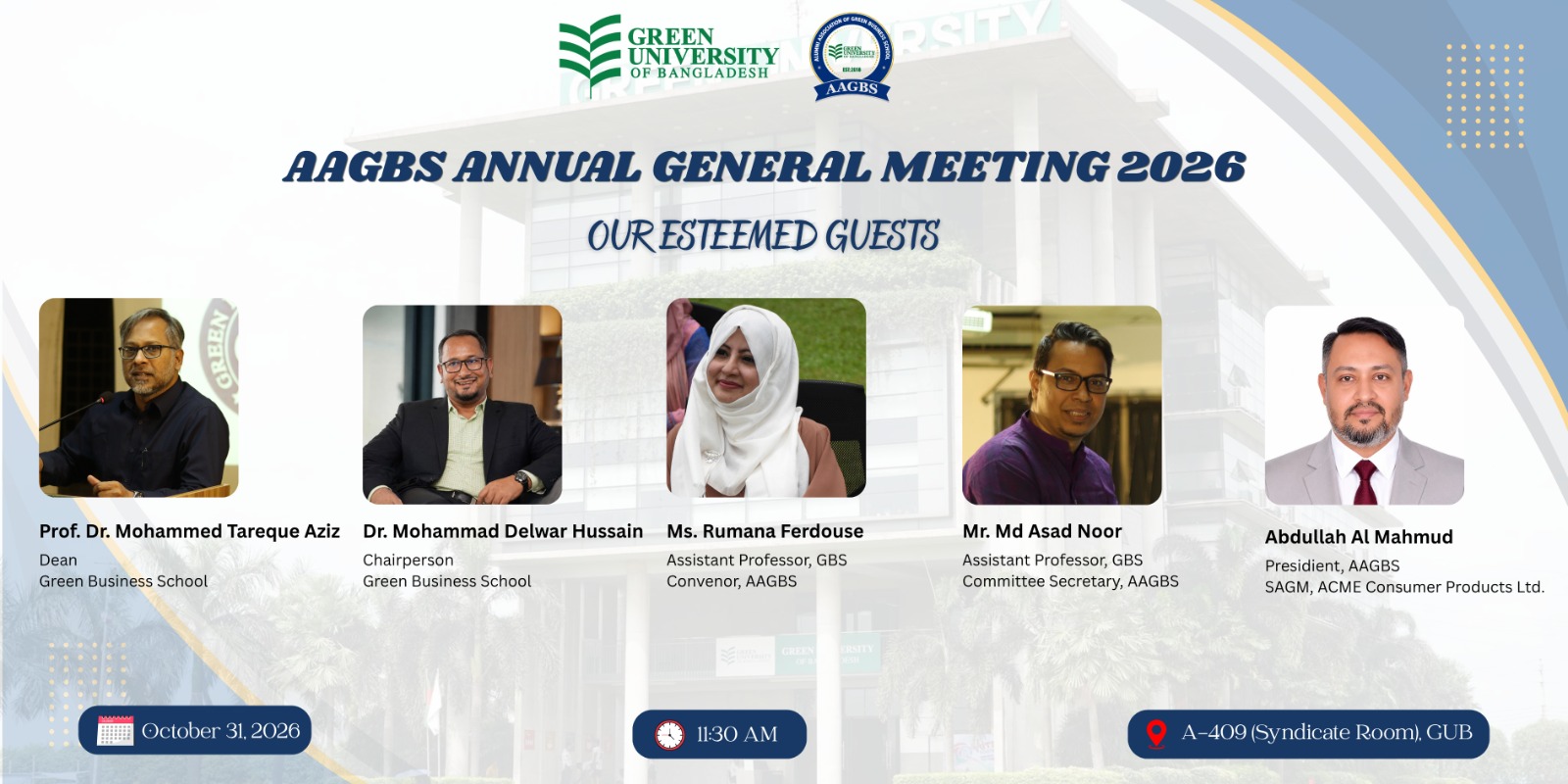 Announcement: Final AGM of AAGBS Executive Committee (2024–2026)