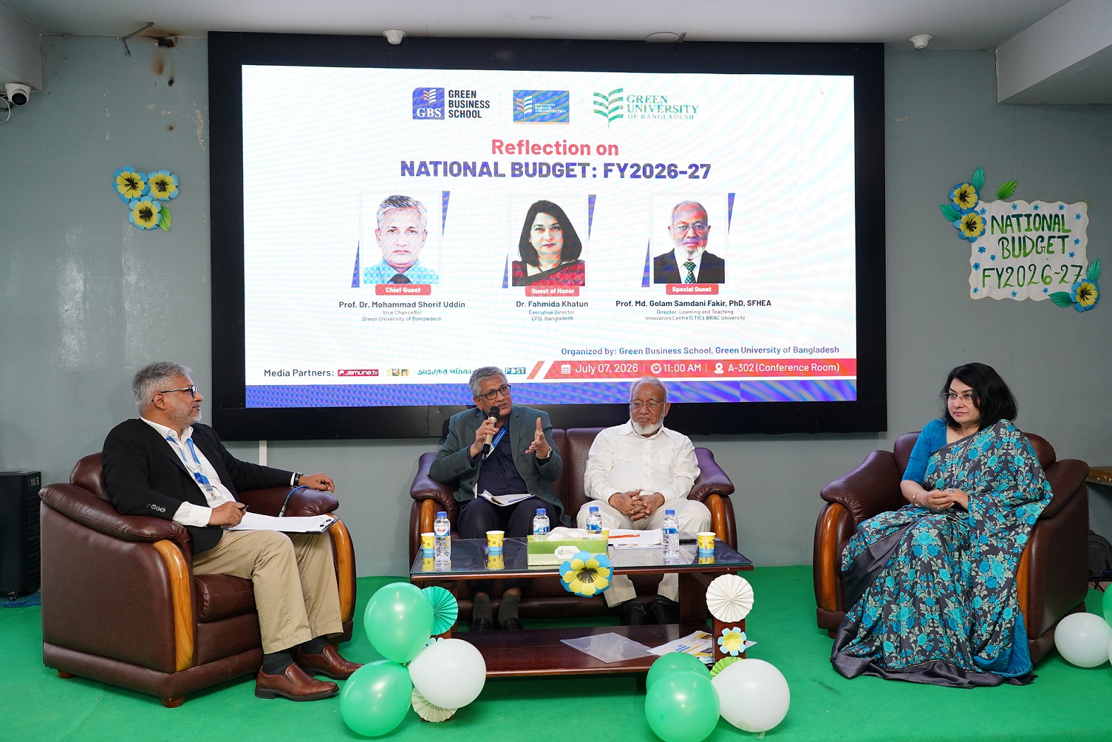 Green Business School Successfully Organizes Seminar on "Reflection on Bangladesh National Budget FY2026–27"