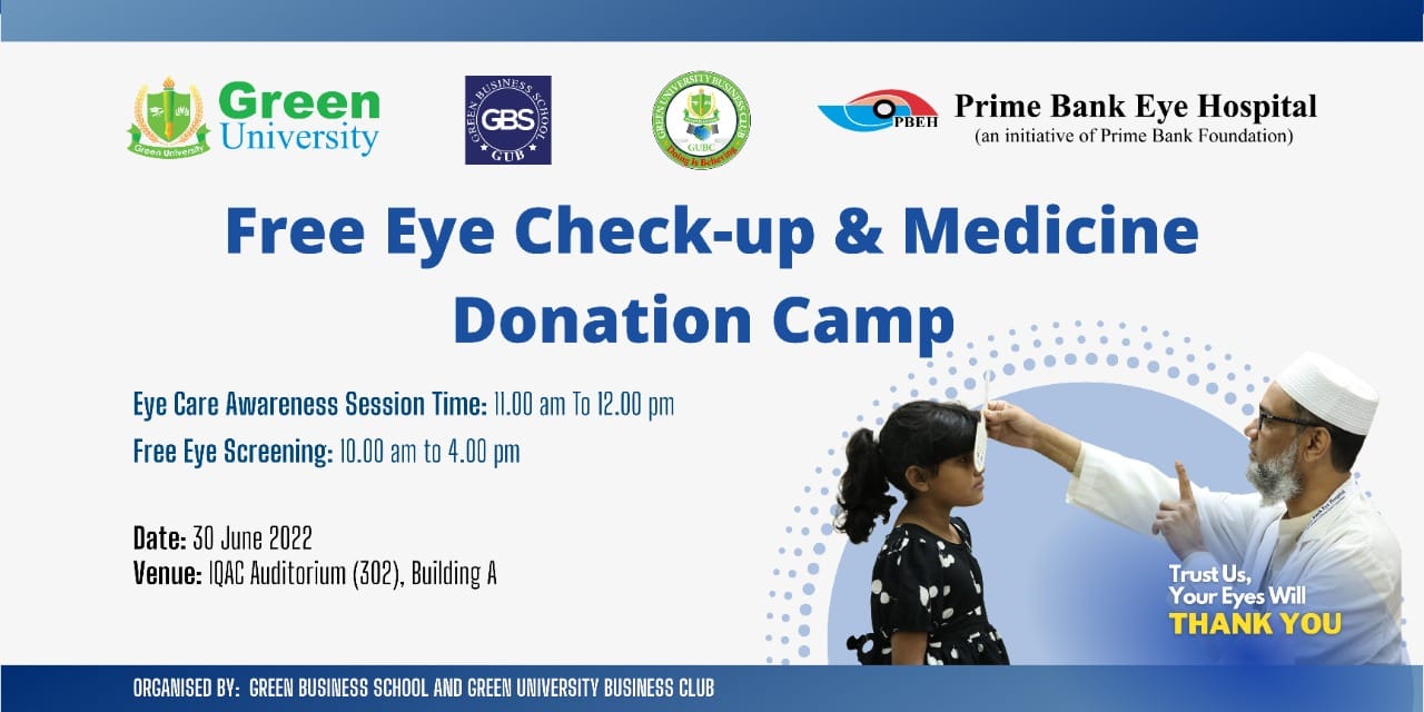 Green University Business Club's Eye Care Awareness Program