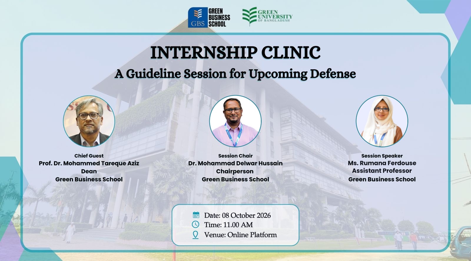 Invitation for Internship Clinic 2: A Guideline Session for Upcoming Defense